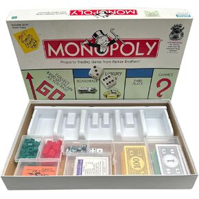 BitsBins Organizer for Monopoly, Organizes Cards and Tokens Easily and Fits in Game Box, Board Game Accessories for Components of Monopoly, Includes 8 BitsBins Containers