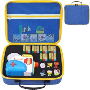 MGZNMTY Storage Case Compatible with Little Tikes Story Dream Machine Books for Kids, Storybook Projector Audio Play and Character Collection Toddler Toys Gifts Travel Box (Only Case) (Blue)