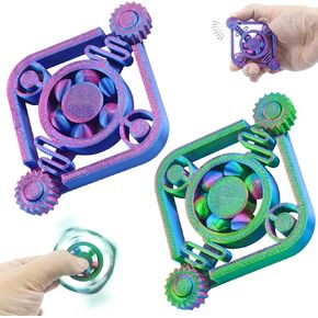 2pc Fidget Spinners for Kids & Adults, 3D Printed Fidget Spinners Toy ADHD Autism Sensory Stress Relief Toys, Office Desk Toy, Birthday Easter Party Favors for Kids Desktop Deco Souvenir Gift