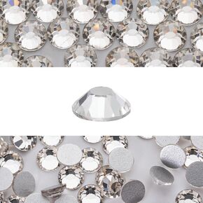 Novani 288pcs Crystal Clear Rhinestones Flat Back Rhinestone Glass Diamonds Round Gems for Nail Art and Crafting Decorations,SS34,7.1-7.3mm