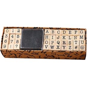 Letter Stamp Wooden Letters Seal Zcargel 40/20 PCS DIY Week Month Stamp Vintage Number Stamps Wood Alphabet Letter Rubber Stamps Set for Greeting Cards Invitations Diary Letter and Scrapbook