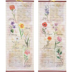 Flower of the Month Scroll Calendar
