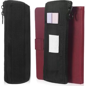 Notebook Pouch Notebook Pen Holder Pen Case Small Holder With Adjustable Elastic Band Slim Pencil Bag Journal Pu Leather Sleeve Pouch For Hardcover Journals For Gift