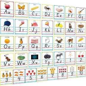 Alphabet Line Bulletin Board Set Bulletin Board Letters Traditional Manuscript Alphabet and Number Cards for Classroom Wall Decoration Pre-School Kindergarten Elementary Decor
