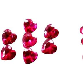 6mm Natural Red Ruby Gemstone Lot 2Pcs To 30 Pcs Heart Cut Faceted Ruby Certified For Making Jewellery