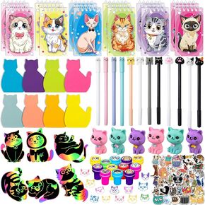 Cat Party Favors Cat Themed Party Supplies Goodie Bag Stuffers Fillers for PET Party Classroom School Reward Gift Prizes Goodie Bags Stuffers