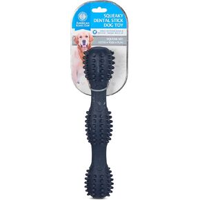 AMERICAN KENNEL CLUB AKC TPR Squeaky Stick Dog Toy – Durable Rubber Chew Toy with Gum-Massaging Spikes – Helps Prevent Tartar Buildup, Great for Medium & Large Dogs