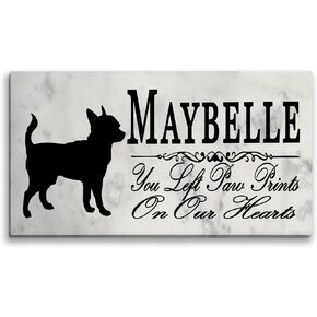 Chihuahua Memorial Stone Plaque - Personalized Grave Marker or Indoor Memory Gift - Custom Garden Sign or Outdoor Grave Headstone