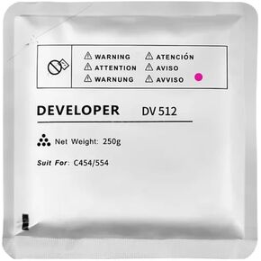 DV512 Developer Powder Compatible with C554 C224 C284 C364 C454 A2XN0KD Iron Powder Photocopy Machine(1PCS Magenta)