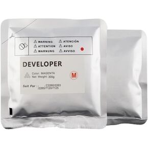 4 Pack 300g Developer Powder Compatible with C2260 C2263 C2265 C7120 C7125 Printers Refill Iron Powder(4pcs Yellow 300G)