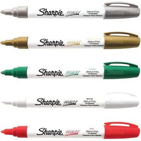 Sharpie Medium Point Oil Based Christmas Paint Marker 5 Pack Kit