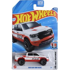 Hot Wheels 2020 Ram 1500 Rebel, HW First Response 3/5 [White/red] 39/250