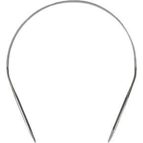 Size 6 Stainless Steel Circular Knitting Needles 16 Inch 4 mm Set Round Metal (Silver, 16 inch-6-(4mm))