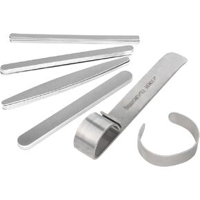 The Beadsmith EZ-Bender Bracelet Kit – 7-Inch Bending Bar Tool w/ 20pc Aluminum Metal Blanks, 6 Inches Each, Ideal for Easily Making Cuff Bracelets