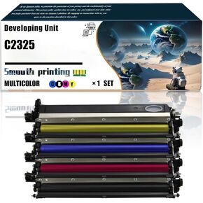Replacement Parts Developing Unit C2325 Compatible with Lexmark C2325dw C2425dw C2535dw MC2325adw Printers, Contains Chip and Clear Printing (2 Pack Black)