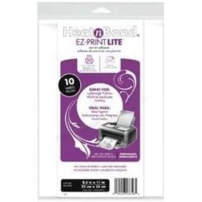 الحرارية O Web (4 pack) Heatin.n Bond Ez Print Lite Iron على المواد اللاصقة 8.5 بوصة × 11 بوصة 10 حزمة 3358