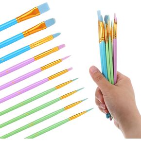 Bewudy Paint Brushes Set, 20 Pcs Artist Brush, Paint Brushes for Acrylic Painting, Oil Watercolor Acrylic Paint Brush for Acrylics Water Color Oil Gouache Ink (20)