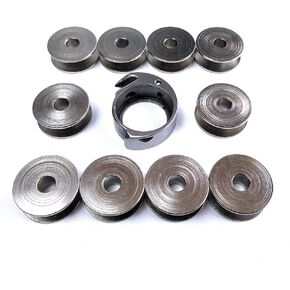 evernice Shuttle Hook & 10 Bobbins for Adler 30-1,30-5,30-10,30-15 Leather Shoe Sewing