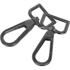 20Pcs D-Rings Lobster Claw Clasps for Keychains, Metal Lobster Clasp, Black Keychain Clips, Push Gate Swivel Snap Hooks, Hardware for DIY Crafts Bracelet Jewelry Handbag Purse Making