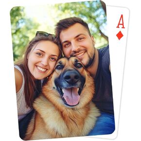 Custom Playing Cards Personalized with Photo Text, Customized Deck of Cards Themed to Write On, Customizable Poker for Pet, Weddings, Anniversary, Parties, Business Logo