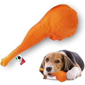Indestructible Chicken Leg Piece Squeaky Dog Toys, Interactive Play,Dog Toy for Aggressive chewers Use for Chew, Relief for Anxiety & Boredum for Small,Medium,Large- Best for Gift