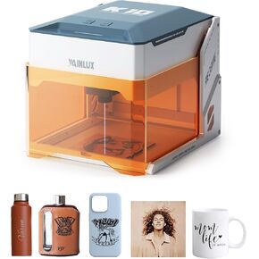 WAINLUXPRO K10 Laser Engraver, 5000mW Portable Laser Engraving Machine for Wood, Leather,Glass, Cloth | Class 1 Safety | DIY Projects | Compatible with Windows/Mac/iOS/Android | Offline Engraving