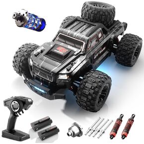 Brushless Remote Control Car, 1/16 Fast RC Cars 1613, Top Speed ​​55 km/h, 4X4 All Terrain Remote Control Truck, Waterproof RC Truck, 2 Batteries 40-60 Minutes, for Adults/Kids Ages 8+