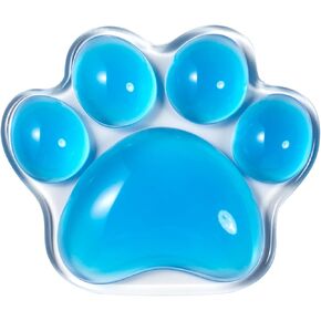 Cat Paw Mouse Wrist Rest, Clear Gel Mouse Wrist Support Pad, Purple Cute Ergonomic Wrist Cushion for Mouse, Soft Transparent Computer Mouse Wrist for Computer Laptop Office Home School(Purple)