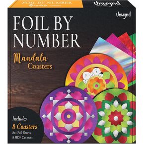 رقائق غير متوفرة حسب عدد مجموعة Mandala Coaster Making ، 8 مجموعات من مجموعات Coaster DIY للبالغين والفنون والحرف للبالغين والهدايا الحرفية للنساء والمراهقين