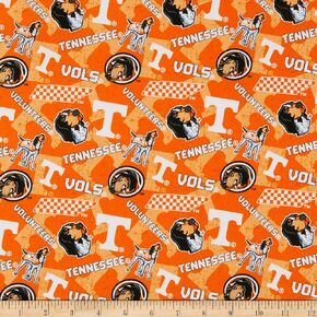 NCAA Tennessee Volunteers Tone on Tone Cotton, Fabric by the Yard