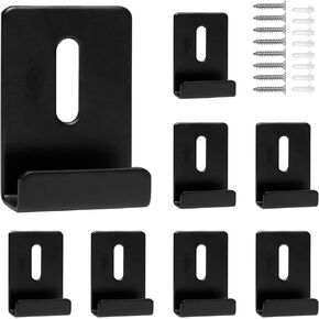 8 حزم مرفق مقاطع Metal Mirror Holder ، 1/4 "طقم معلقة مرآة شديدة التحمل مع مسامير شاشة Billboard (أسود ، مع منصات مطاطية) in Kuwait