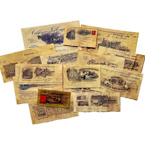 16Pcs Coffee-Dyed Newspaper Scrapbook Paper, Vintage Junk Journal Supplies for Journaling Kit, Labels Ephemera for Junk Journals, Aesthetic Decoupage Paper for Room Decor Wall Collage Kit