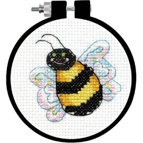 Bumblebee Counted Cross Stitch Kit with Hoop