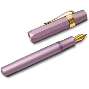 Kaweco X Hello Kitty AL Sport Fountain Pen 50th Anniversary Edition Lilac, Fine Nib Nostalgic Gold pen clip