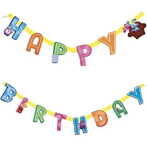 Unique Vibrant Blue's Clues Large Jointed "Happy Birthday" Banner - Perfect for Kids' Birthdays, Themed Events & Milestones