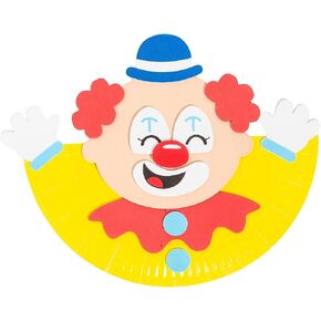 Fun Express Paper Plate Clown Rocker Craft Kit - Makes 12
