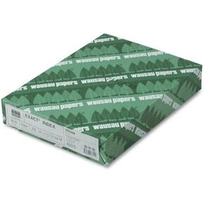 Wausau Papers Index Card Stock, 8-1/2 X 11, 90-Lb., White, 250 Sheets/Pack (WAU49311)