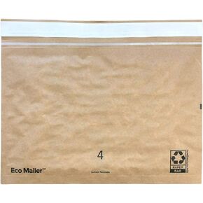 Bubblefast! Brand 13''x8'' Curbside Recyclable Padded Mailer Envelopes, Eco Friendly with Self Seal Tear Strip, Usable Space