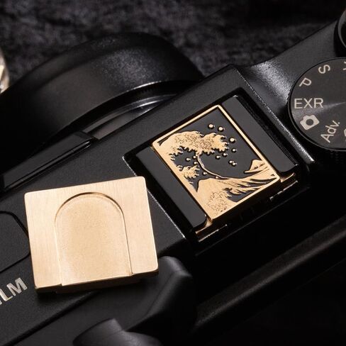 Wave Art Metal Hot Shoe Cover for Fujifilm X100VI for Nikon for Leica | Aluminum alloy wave pattern protects the hot shoe from dust and scratches For Fujifilm X100VI XT30 III For Nikon For Leica in Kuwait