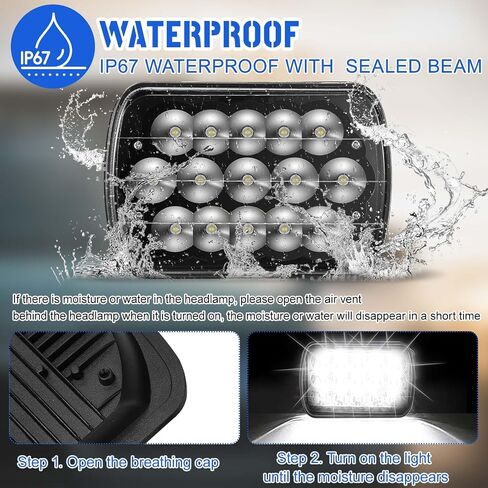 4 Pcs Rectangle LED Headlights H6054 5 x 7 7 x 6 Led Headlights Headlamp Sealed Beam Led Headlamp for Trucks Van Express Car in Saudi Arabia