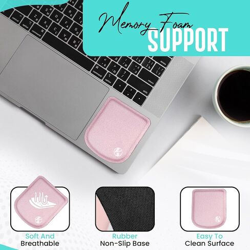 Ultra-Thin Portable Laptop Wrist Rest Pads (Onyx Black) in Saudi Arabia