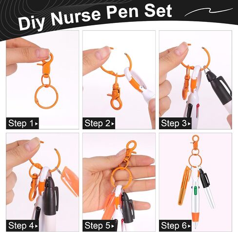 4 PCS مجموعة PANI MINI MINIPATERMANTER PEN PACK ، الأقلام الممرضة لإكسسوارات الشارة تشمل قلم علامة تمييز TIP وأقلام نقطة السحب مع مقطع مفاتيح التمريض للممرضات والطلاب in Saudi Arabia
