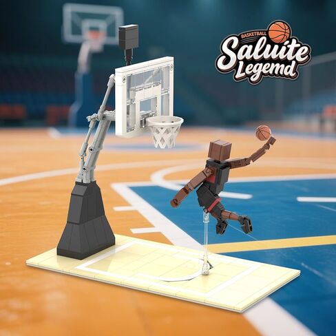 مجموعة لبنات البناء الرياضية لكرة السلة - 187 PCS Toy Sports Star Toy للأطفال والبالغين ، مثالية للجمعات ، العرض المتوافق مع العلامات التجارية الكبرى in Kuwait