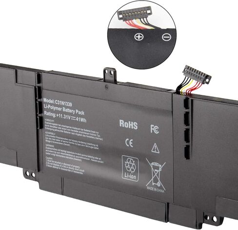 بطارية ASUNCELL 38Wh F62G0 لأجهزة Dell Inspiron 13 7000 7373 7386 2 في 1 سلسلة Vostro 13 5000 5370 13-5370 P83G P87G P91G Series F62GO 39DY5 RPJC3 in Kuwait