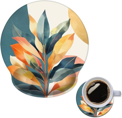 Ergonomic Mouse Pad with Memory Foam Wrist Rest Support Design,Relieve Wrist Pain Mousepad,Non-Slip Base for Laptop,Computer,Office Desk Accessories,Carpal Tunnel,Retro Floral in Kuwait