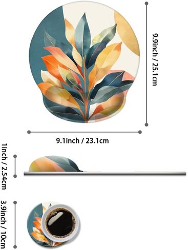 Ergonomic Mouse Pad with Memory Foam Wrist Rest Support Design,Relieve Wrist Pain Mousepad,Non-Slip Base for Laptop,Computer,Office Desk Accessories,Carpal Tunnel,Retro Floral in Kuwait