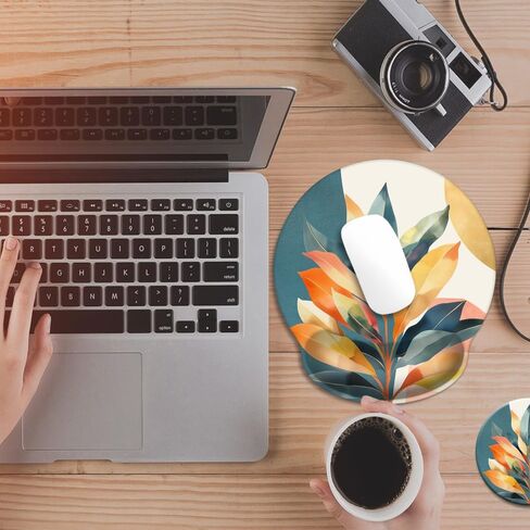 Ergonomic Mouse Pad with Memory Foam Wrist Rest Support Design,Relieve Wrist Pain Mousepad,Non-Slip Base for Laptop,Computer,Office Desk Accessories,Carpal Tunnel,Retro Floral in Kuwait