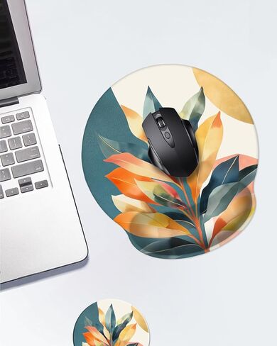 Ergonomic Mouse Pad with Memory Foam Wrist Rest Support Design,Relieve Wrist Pain Mousepad,Non-Slip Base for Laptop,Computer,Office Desk Accessories,Carpal Tunnel,Retro Floral in Kuwait