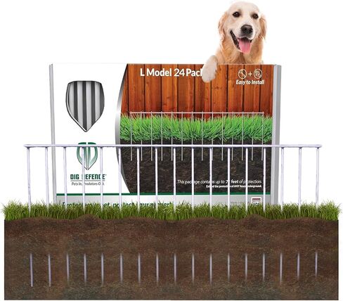 Dig Defence 24 Pack, 32"(L) x 10"(H) Original Animal Barrier Fence - Large No Dig Fence for Dogs and Rabbits, Durable Outdoor Dog Fence Barrier for Yard & Patio in Saudi Arabia