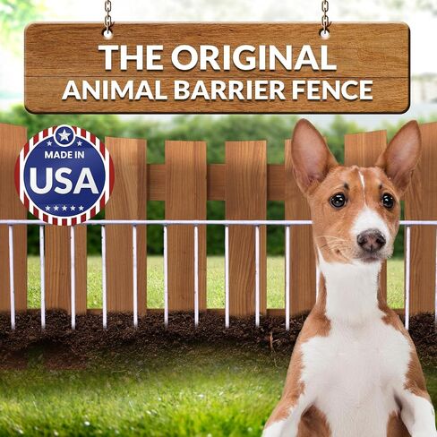 Dig Defence 24 Pack, 32"(L) x 10"(H) Original Animal Barrier Fence - Large No Dig Fence for Dogs and Rabbits, Durable Outdoor Dog Fence Barrier for Yard & Patio in Saudi Arabia